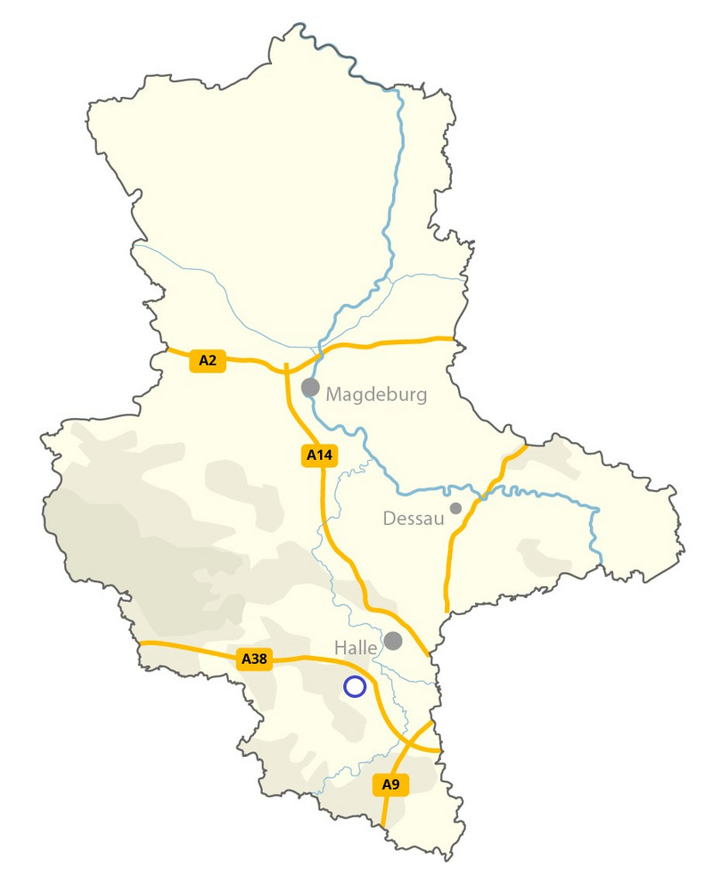 Landkarte Sachsen-Anhalt GTS